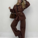 completo in maglia giacca e pantalone clay